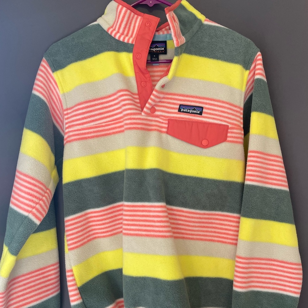 NWOT Patagonia Synchilla Fleece Snap T pullover - Rare Pattern - Small
